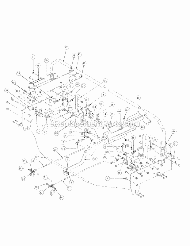 Control Assembly Diagram and Parts List for M48-HN 53AB5E6V750 Cub Cadet Sprayer
